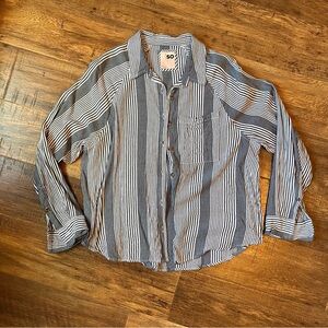 SO Women’s Striped Button Down Shirt